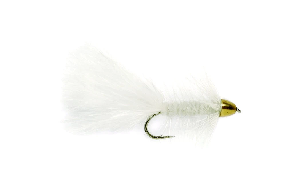 Woolly Bugger White Mit Conehead Gold 3 Woolly Bugger White Mit Conehead Gold